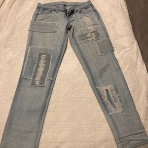 CARMAR Patched Light Wash Denim